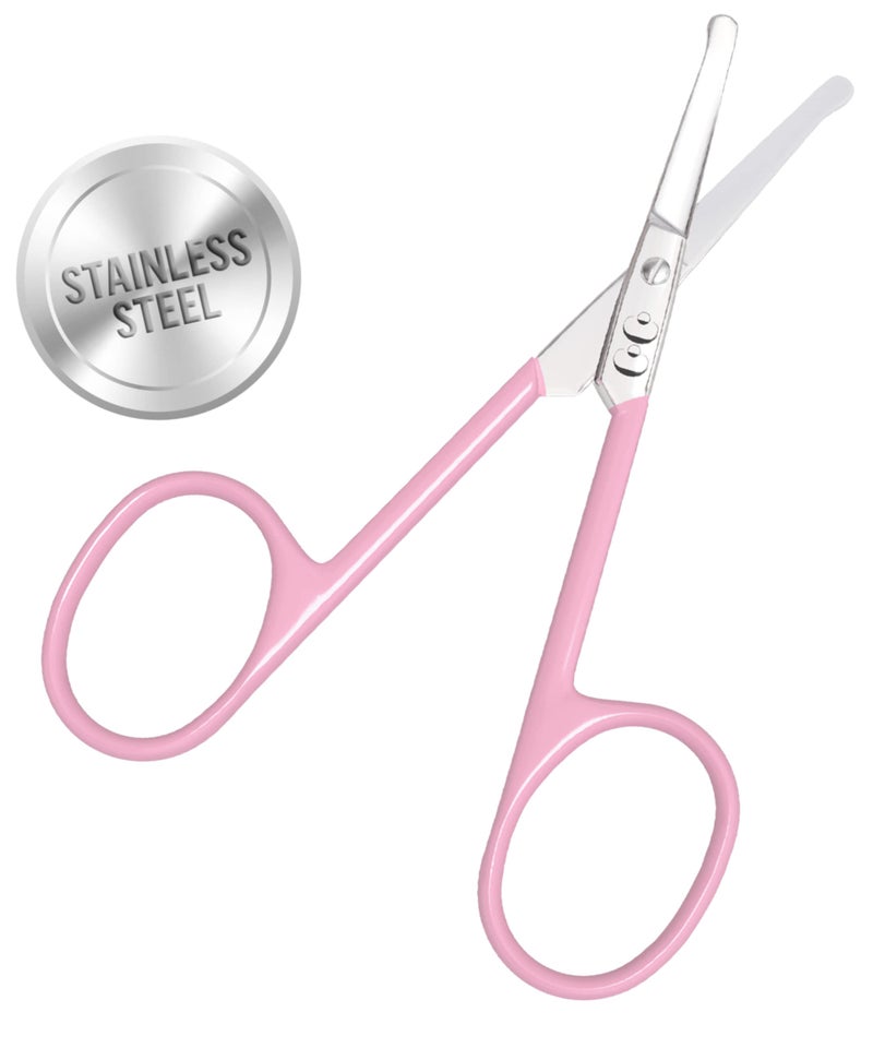 Coco's Closet Cocos Safety Baby Nail Scissors  Baby Nail Clippers for Fingernail and Toenails  Small Scissors for Toddlers  Infant  Adults and Kids - Stainless Steel Blunt Tip + Storage Case - Image 1